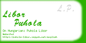libor puhola business card